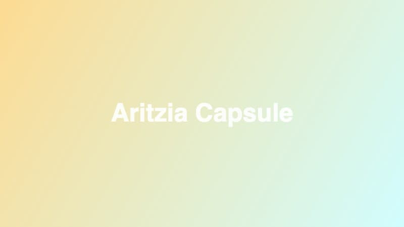 Aritzia Fall Capsule Campaign
